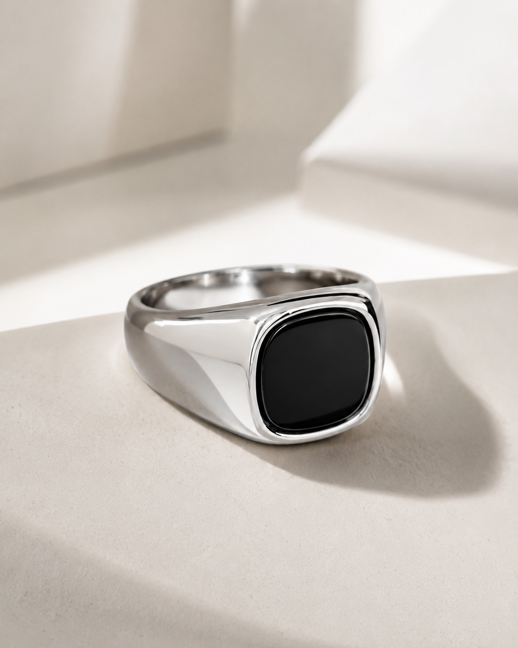 Black Stone Signet Ring