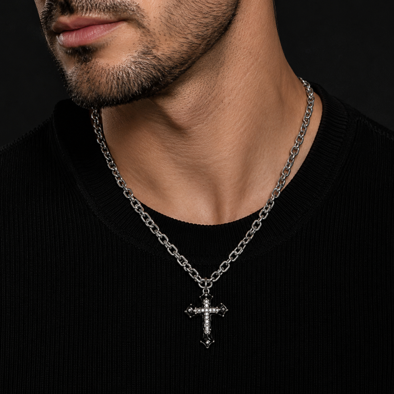 Gothic Cross Chain Necklace