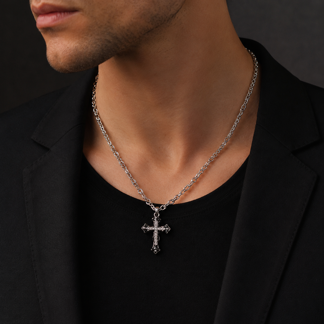 Gothic Cross Chain Necklace