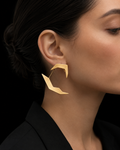 Mixed Metal Statement Earrings