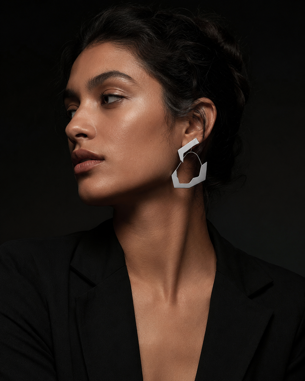 Mixed Metal Statement Earrings