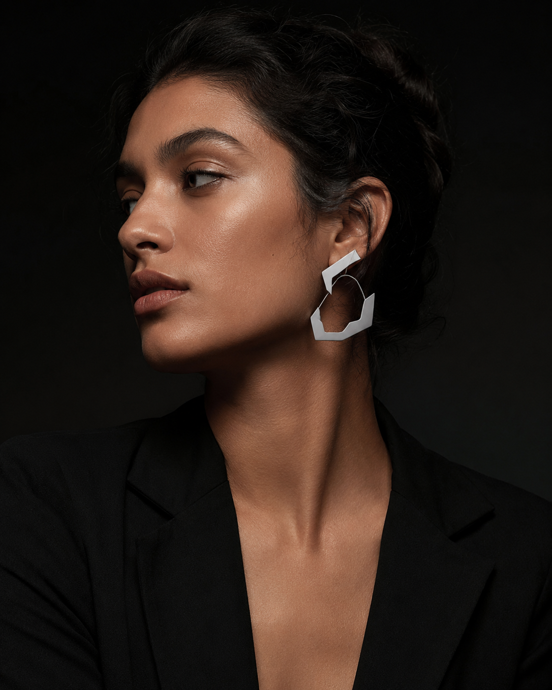Mixed Metal Statement Earrings