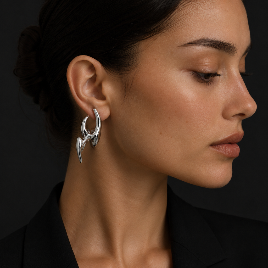 Silver Statement Earrings