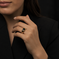 Molten Black Signet Ring